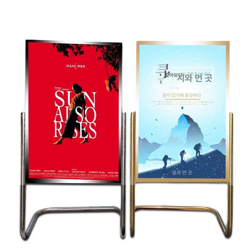 스텐 현수막거치대 판촉 입간판 안내판 진열 세로 홀더 메뉴판 걸이대 광고판 실외 - 상세 이미지 5