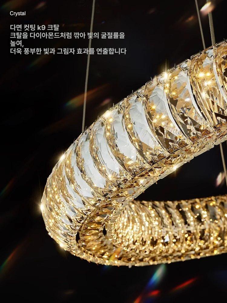 거실 샹들리에 원형 천장등 펜던트 버블 디자인 모던 북유럽풍 조명등 복층 빈티지 - 상세 이미지 4