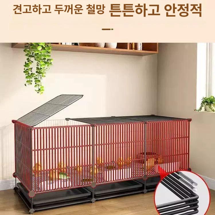 철제 병아리장 케이지 사육장 조류 소형 놀이터 야외 새장 조립식 고양이 병아리집 - 상세 이미지 5