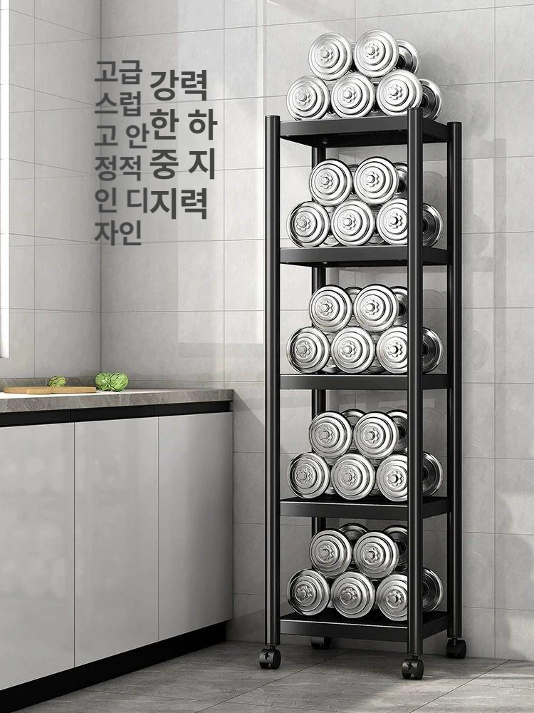 슬림 틈새수납장 주방 캐비닛 틈새선반 부엌 팬트리장 보관함 높이 길이 정리 - 상세 이미지 2