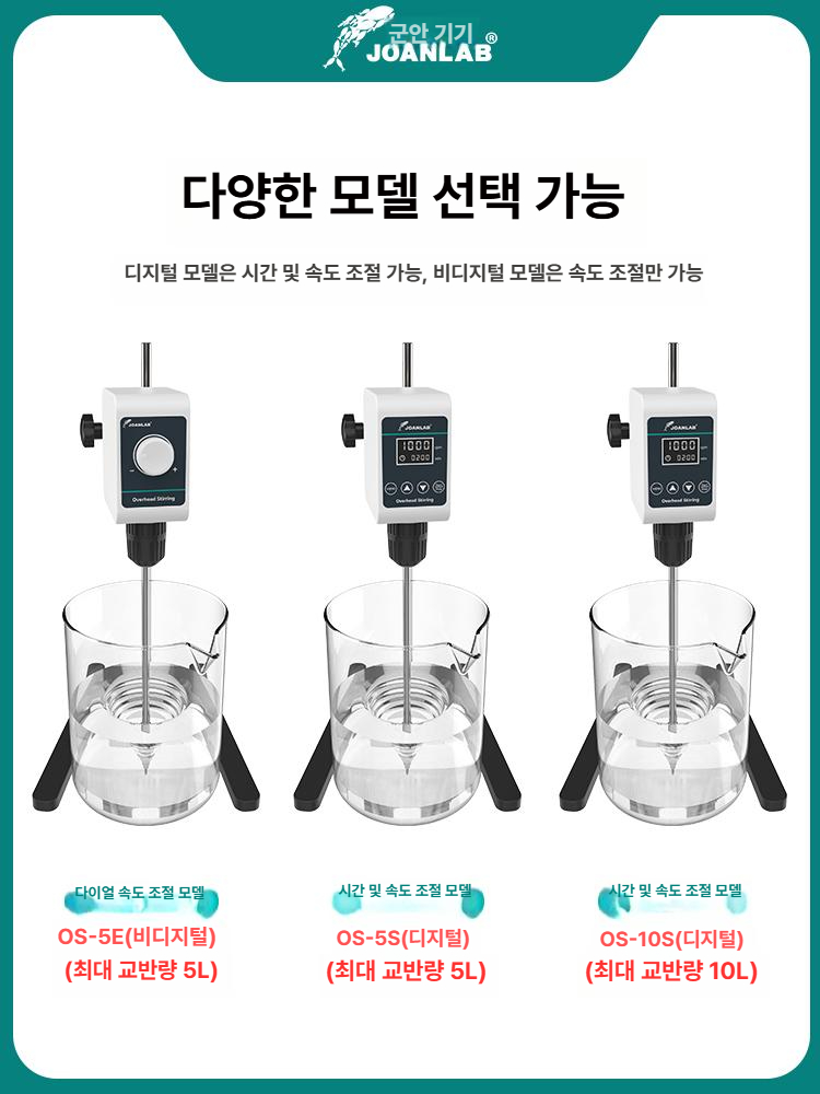 실험실 소형 교반 균질 분산 장비 정밀 유화 배합 혼합 호모 믹서 디지털 - 상세 이미지 2