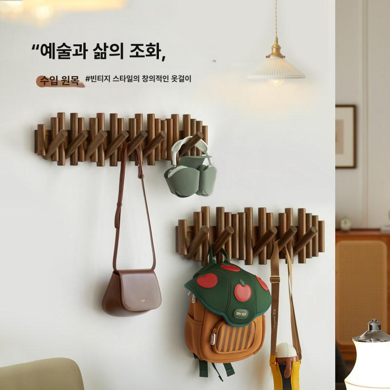 벽걸이형 옷걸이 현관 의류 주물 진열대 소품 무타공 옷 벽옷걸이 벽면 벽걸이옷걸이 바 - 상세 이미지 4