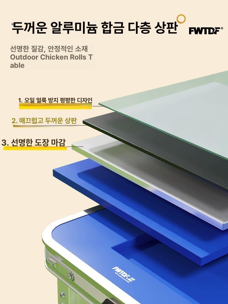 야외용테이블 접이식 캠핑용 간이 행사용 접이식간이테이블 주방 캠핑테이블 식탁 차박 - 상세 이미지 4