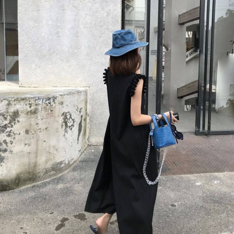 투피스 워터파크 패션수영복 비키니커버업 비치커버업 하이웨스트 뱃살가리는 비치웨어 여름 로브 블랙 S (47.5kg) - 상세 이미지 4
