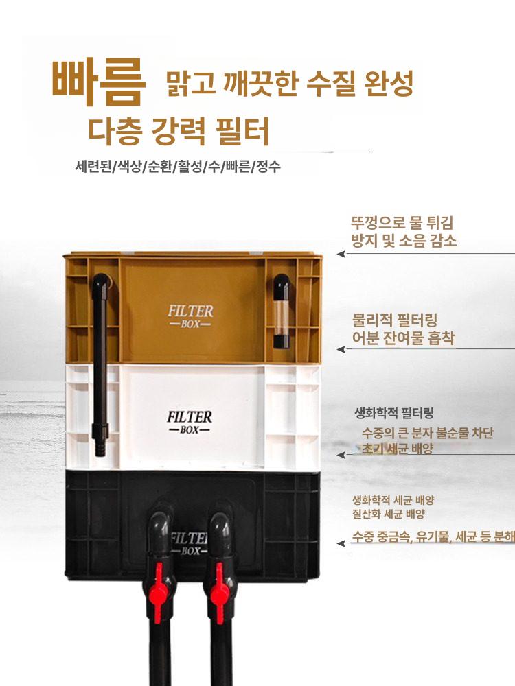 대형 수족관 어항여과기 순환 물갈이 수조 수질정화 외부여과기 정수 시스템 청소 - 상세 이미지 5