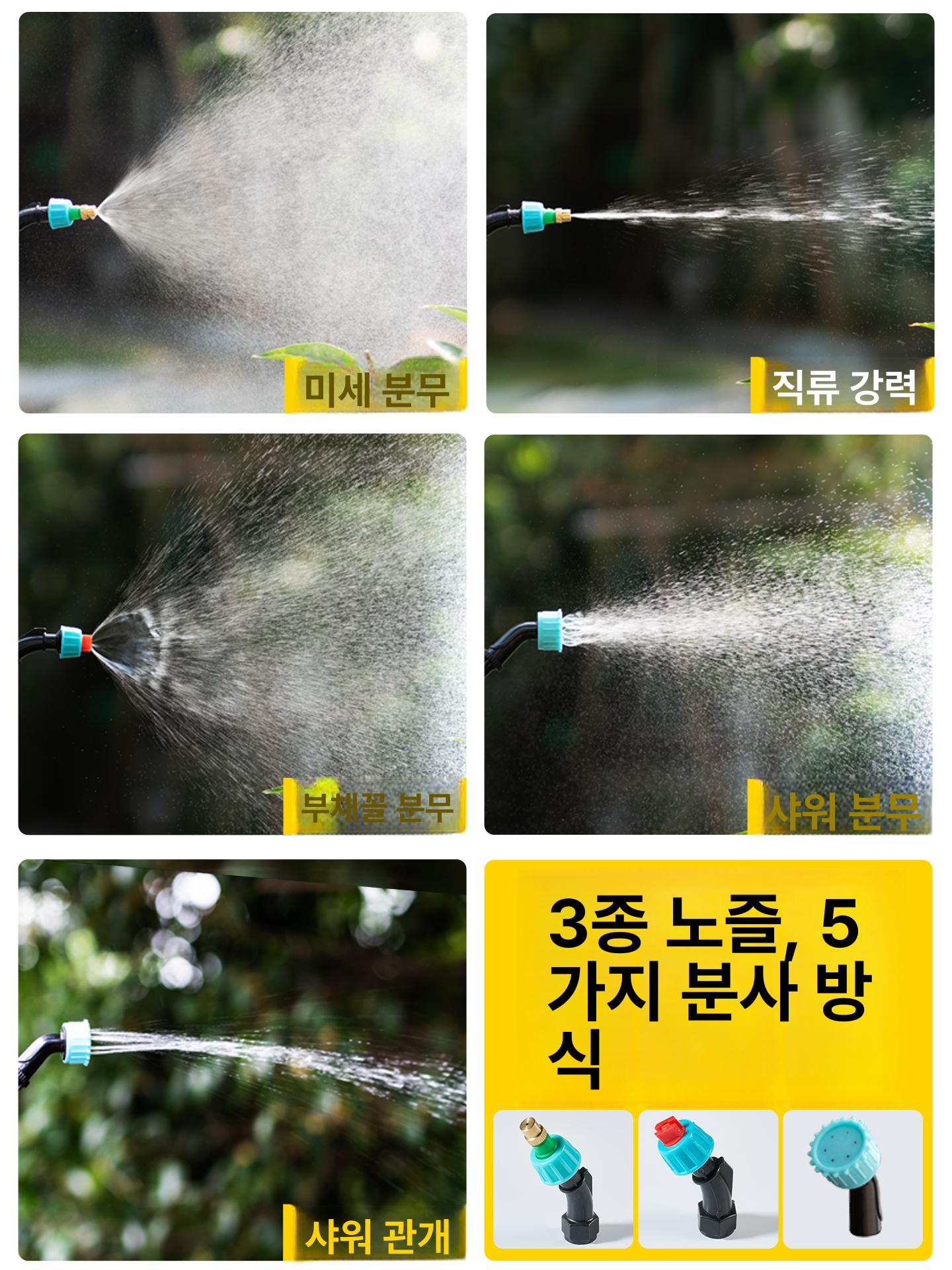소형전동분무기 텃밭 고압 충전식 분사 무선 소독 표준 압축 스프레이건 분무기 원예 모델 - 상세 이미지 3