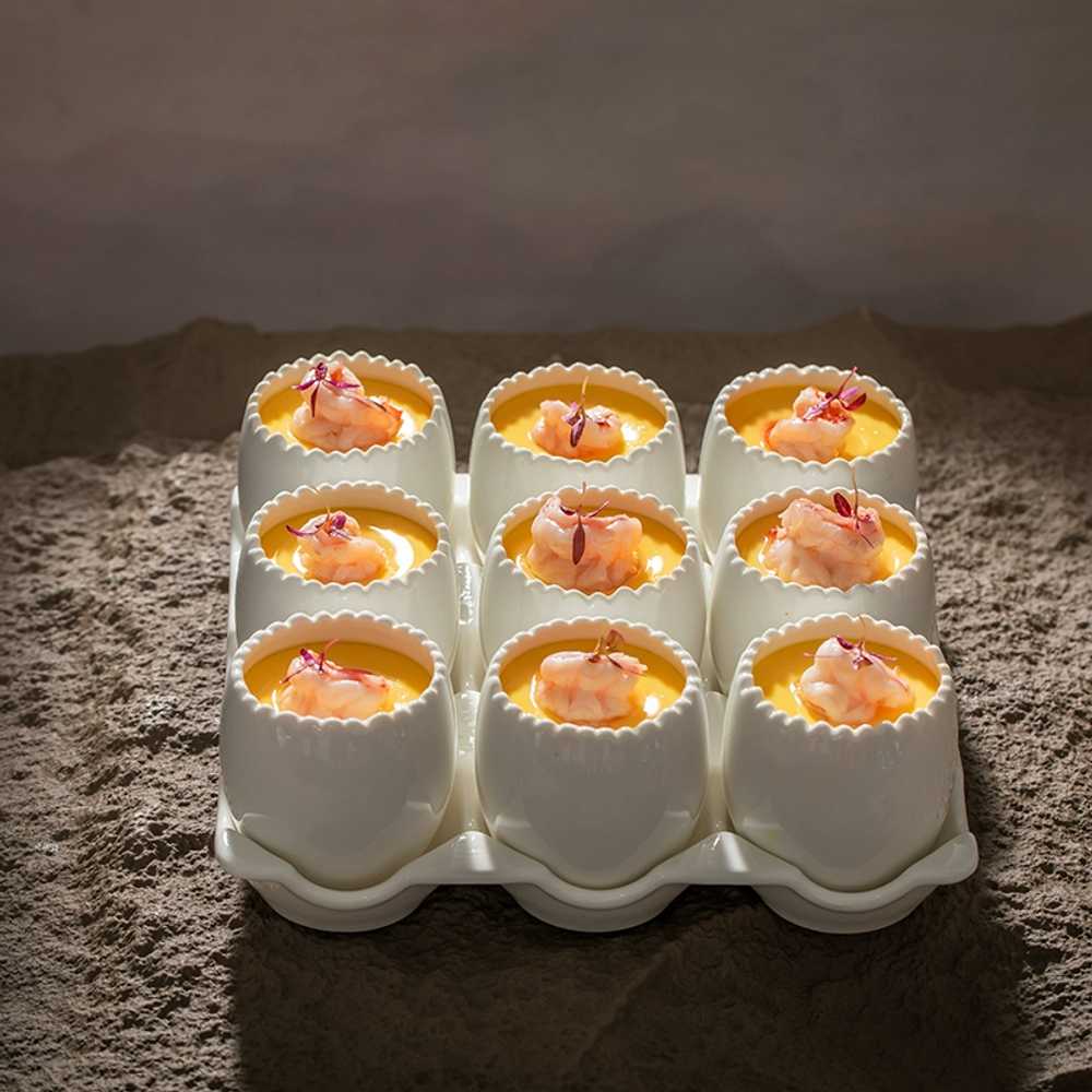 뚜껑 뷔페 차왕 식당 세트 독특한그릇 차완무시그릇 용기 계란찜볼 밥그릇 스프볼 - 상세 이미지 3