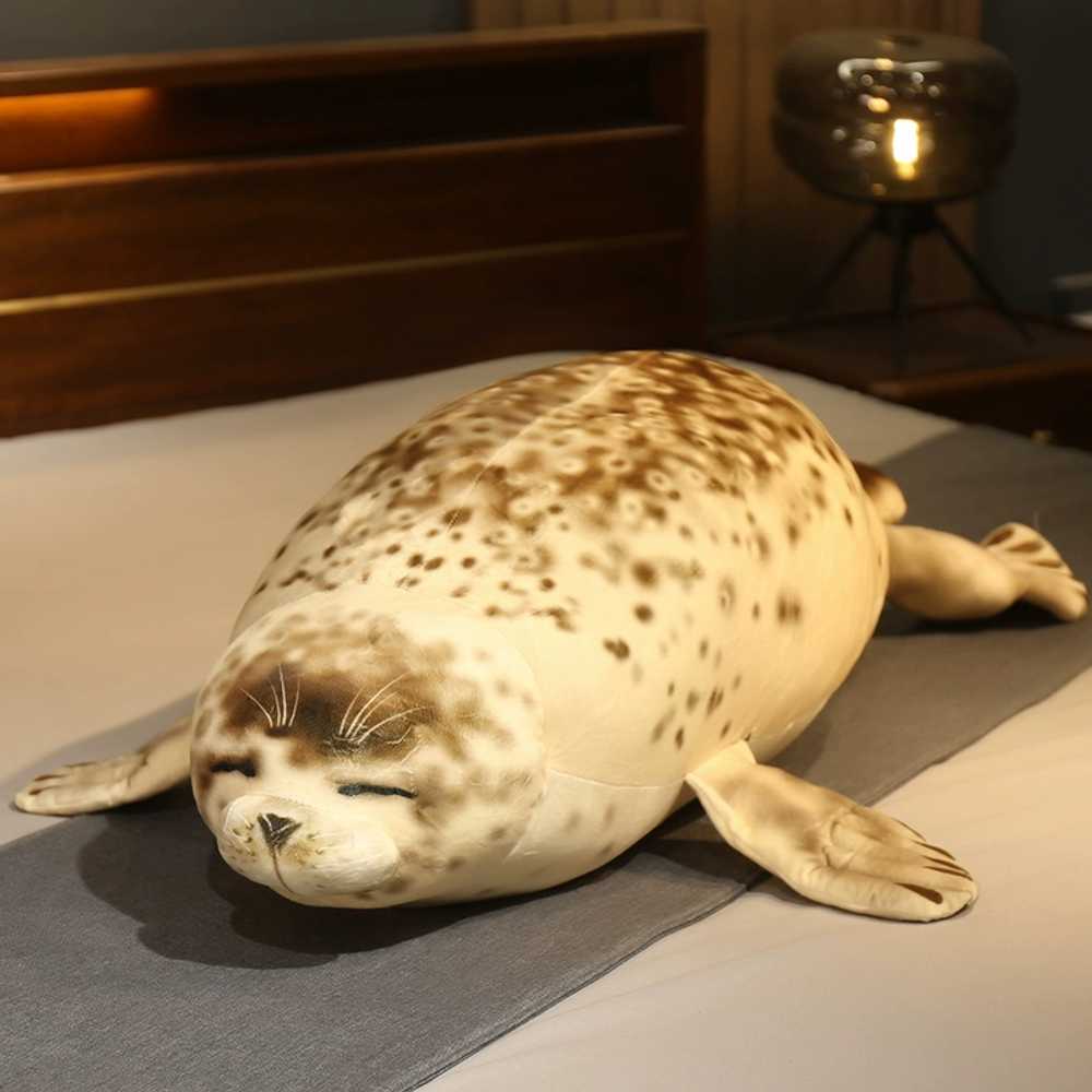 동물 애착인형 쿠션 대형 죽부인 하프물범인형 귀여운인형 봉제 베개 모형 - 상품 이미지