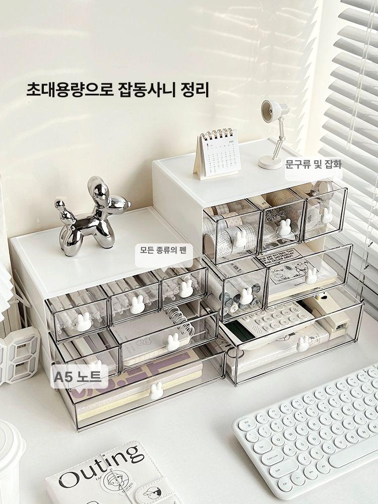 토끼 수납함 손잡이 보관상자 리빙박스 수납박스 보관박스 정리함 사각 팬트리 - 상세 이미지 5