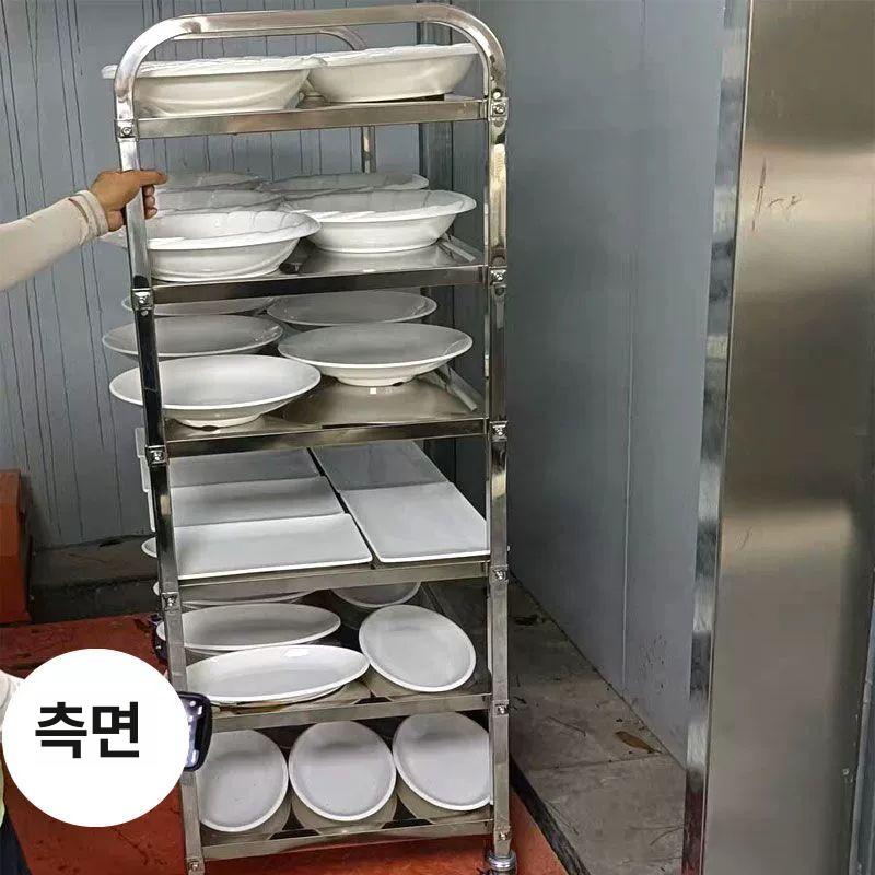 휴게소 퇴식대 업소용 4단 보관함 호텔 다이닝 선반 식당차 잔반처리 식당용품 쟁반 - 상세 이미지 3