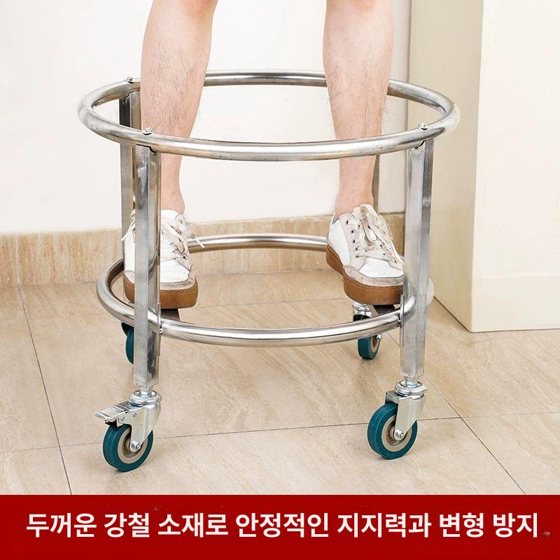 국통 카트 업소용 이동식 스테인리스 운반대 물통 국통카트 운반 대형 육수통 구르마 수레 - 상세 이미지 4
