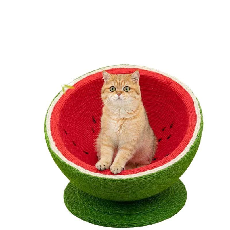 고양이 스크레쳐 수박 여름 긁개 보드 디자인 등반 놀이터 냥이 모양 둥지 스크래치 - 상세 이미지 5