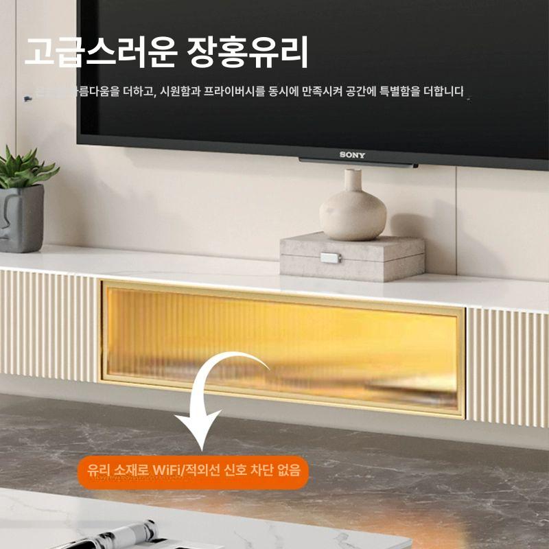 거실선반 거실서랍장 템바보드거실장 티비다이 안방티비장 도어 거실수납장 모던 - 상세 이미지 3
