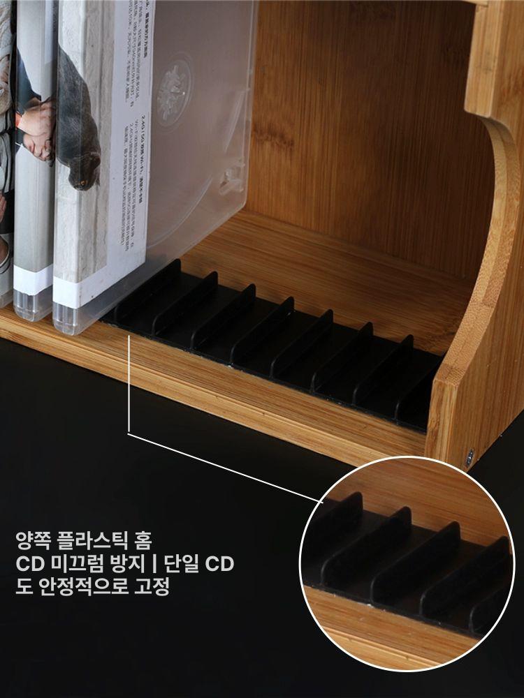 타워형 수납장 선반 거치대 정리함 인테리어 진열대 스탠드 책꽂이 시디랙 원목 - 상세 이미지 4