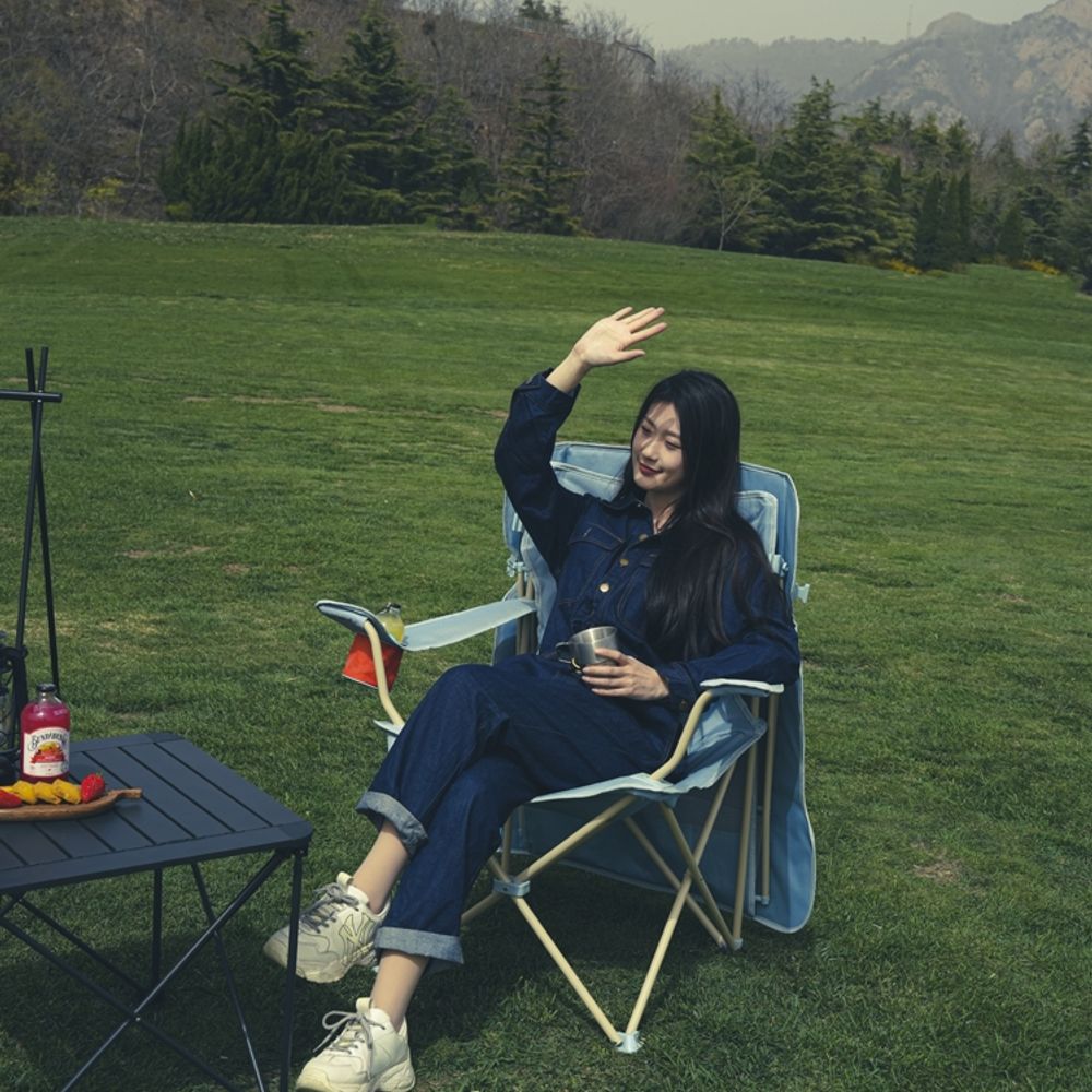 썬가드 캠핑의자 햇빛 캠핑용 낚시용 그늘막체어 감성 덮개 해변 접이식의자 등산 - 상세 이미지 4