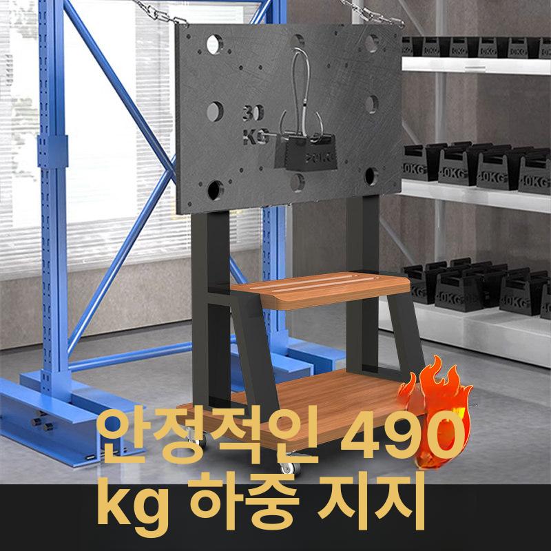 대형tv 티비거치대 우드 회의실 바퀴달린 모던 대형 스테인레스 이동식 브래킷 브라켓 다이 - 상세 이미지 2