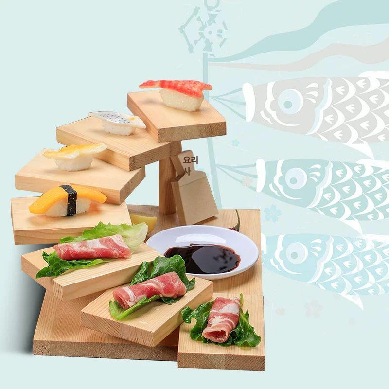초밥 접시 일식 회전 업소용 연두 도자기 설화 초밥접시 그릇 스시접시 회전초밥접시중 - 상세 이미지 4