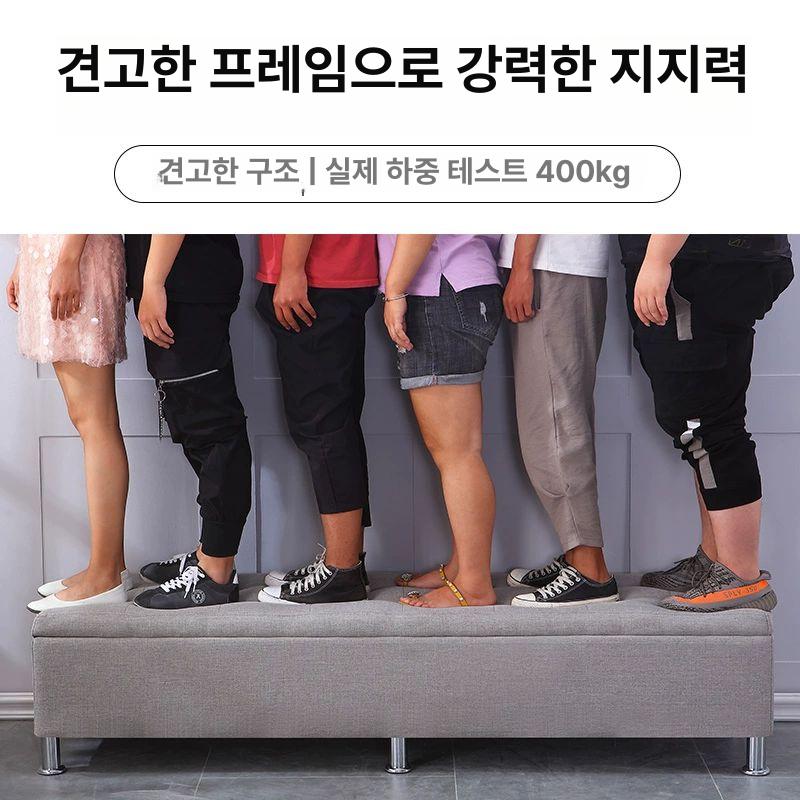 신발가게 수납벤치소파 잠금장치 현관 매장 쇼파 스툴 벤치의자 - 상세 이미지 5