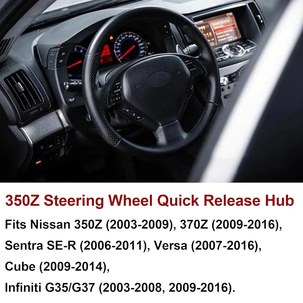 르페브니 350Z 스티어링 휠 퀵 릴리스 허브 G35 어댑터, 350Z, 370Z, 센트라, 베르사, 아마다, 큐브, 인피니티 / G37과 호환 가능 - 상세 이미지 2