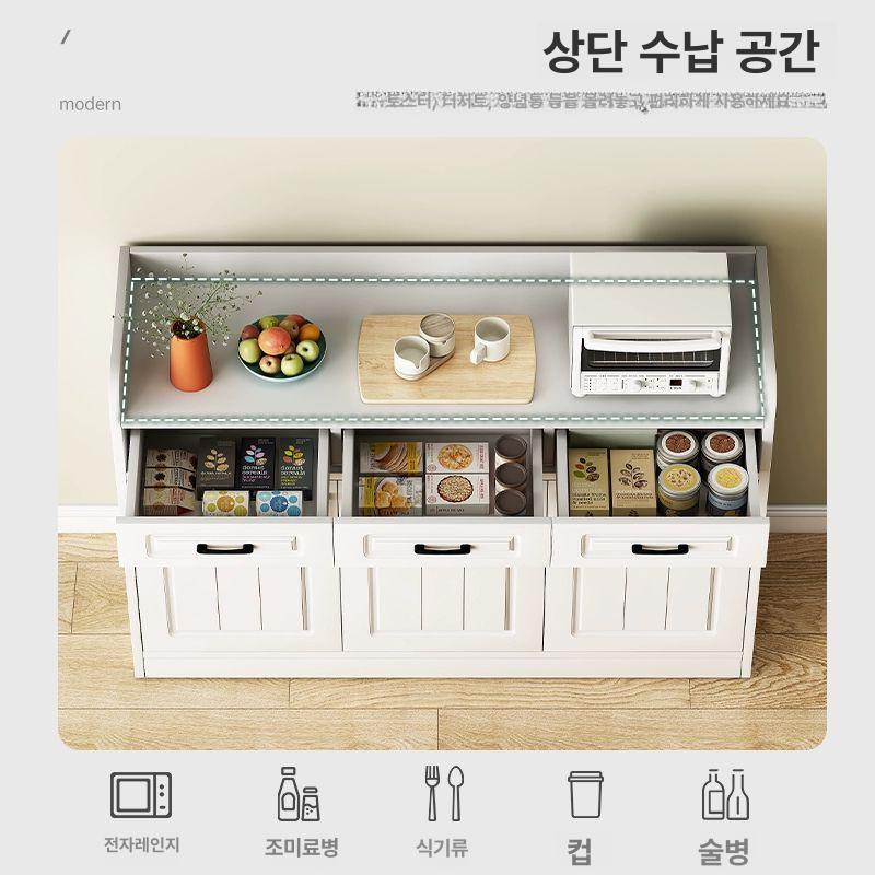 주방 캐비닛 슬림 틈새 선반 보관함 캐비넷 슬라이드 인테리어 양념통 사이드 정리대 - 상세 이미지 4