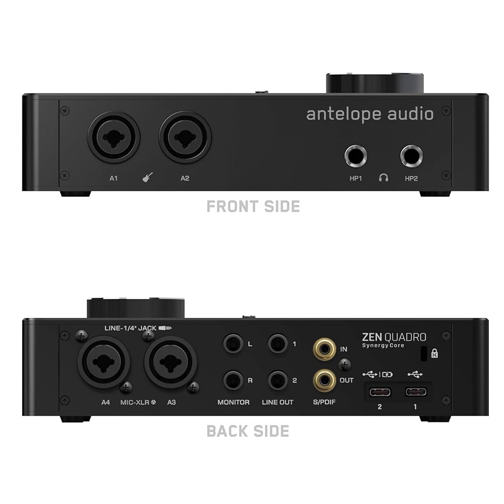 오디오 Zen Quadro USB-C 팟캐스트 및 녹음 인터페이스 u2014 4개의 개별 스튜디오급 마이크 프리앰프, 프로 컨버전 클로킹, 스튜디오 이펙트 내장 버스 구동 14-I - 상세 이미지 2