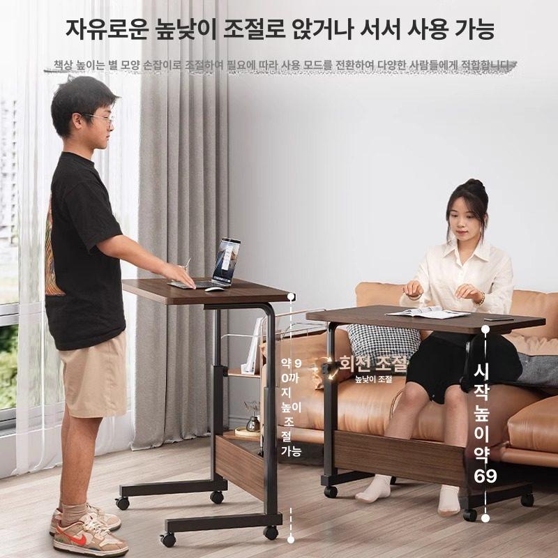1인용 책상 테이블 원목 노트북 데스크 컴퓨터 공부 수납 가정용 자취방 대학생 - 상세 이미지 3
