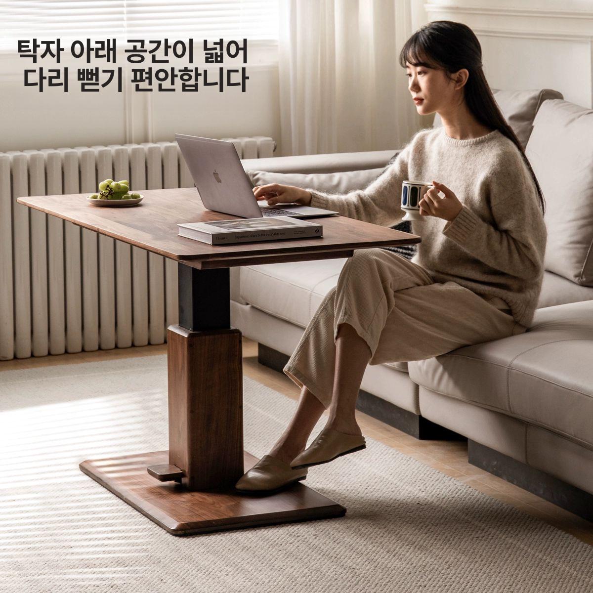 전동책상 모션테이블 전기 높이 원목테이블 높낮이조절 리프트 리프팅 스탠딩테이블 - 상세 이미지 2