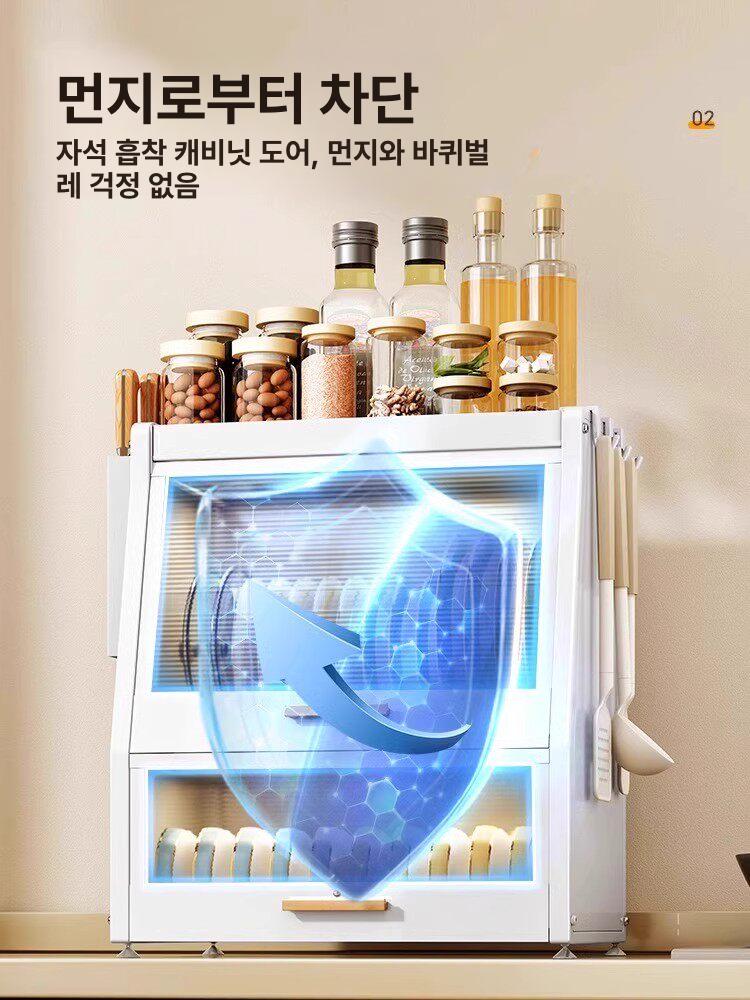 식기 건조대 주방 접시 접이식 싱크대 무타공 개수대 업소용 물빠짐 올스텐 렉 식기세척기 - 상세 이미지 4