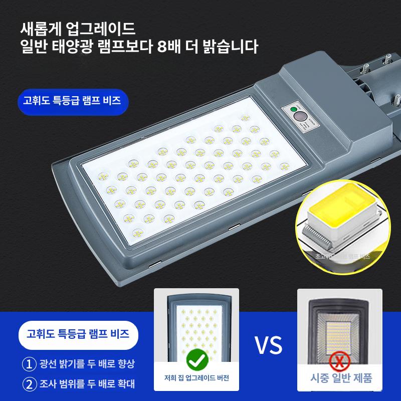 밝은 가로등 태양열 야외 외등 마당 태양광가로등 정원 실외 조명 공원 정원등 방수 센서 - 상세 이미지 4