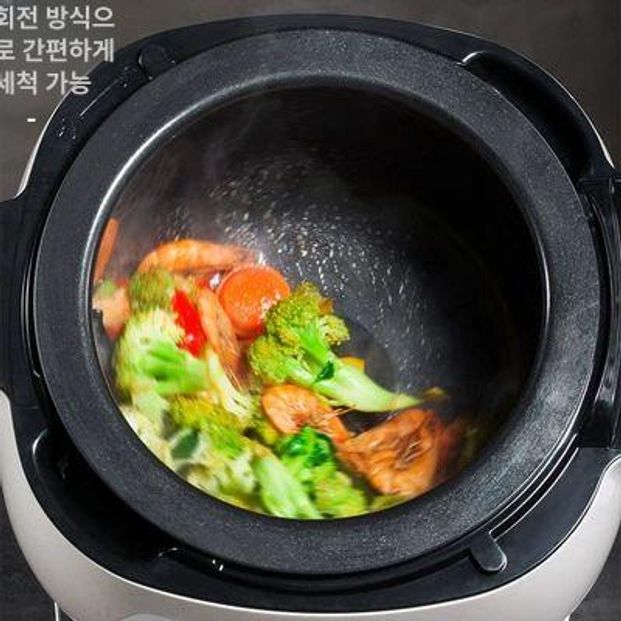 홈 볶음기 자동웍 업소용 식당 자동회전 오토웍 회전식 볶음밥기계 전기 로스터기 - 상세 이미지 3