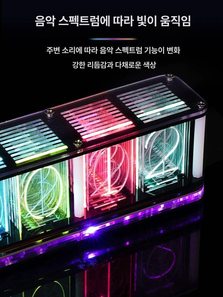 네온사인 닉시관시계 감성 탁상 빈티지 장식 램프 전자 무드등 디스플레이 튜브 - 상세 이미지 2