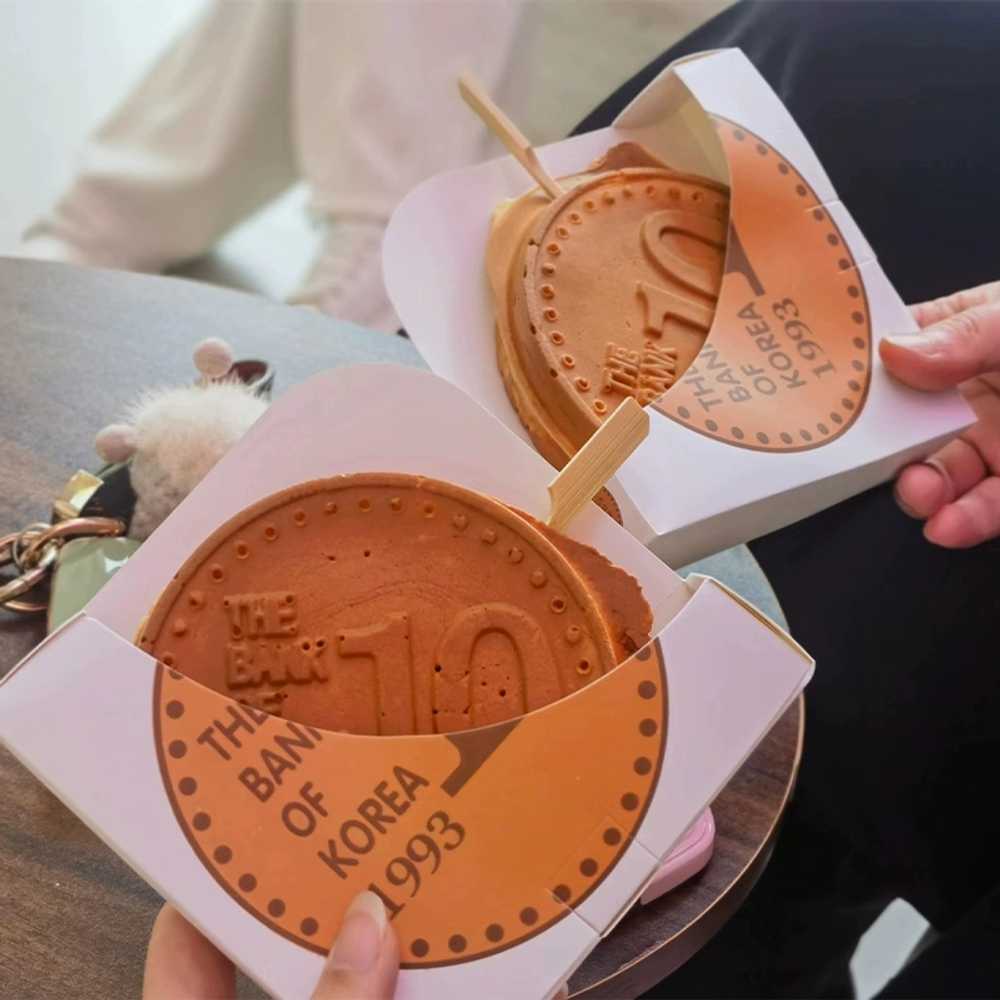 동전빵 10원빵 겨울 백원빵 1000개 테이크아웃 디저트 봉투 케이스 포장용기 - 상세 이미지 3