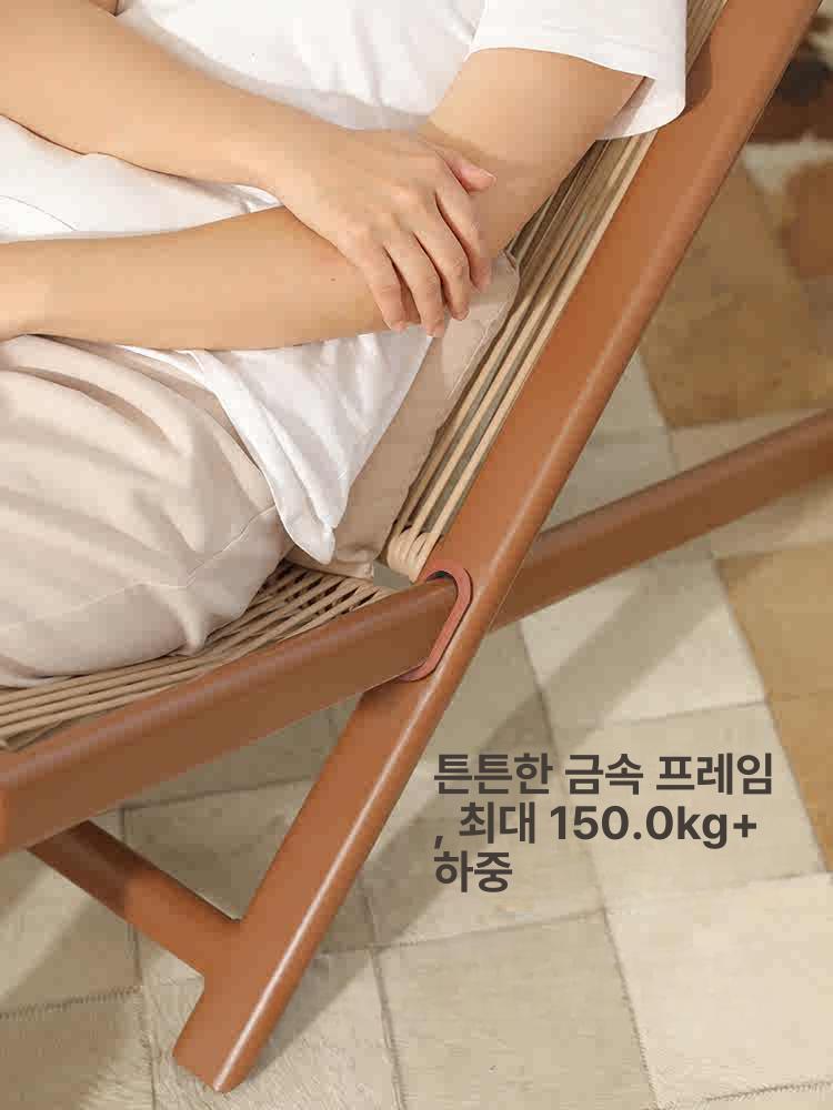 야외 의자 등나무 테라스 쇼파 수영장 체어 등나무의자 세트 라운지 리조트 등받이 야외의자 - 상세 이미지 3