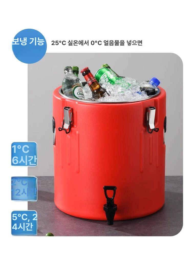 대용량 업소용국통 보온보냉통 보온죽통 보온통 용기 보온물통 밥통 육수통 스텐레스 - 상세 이미지 4