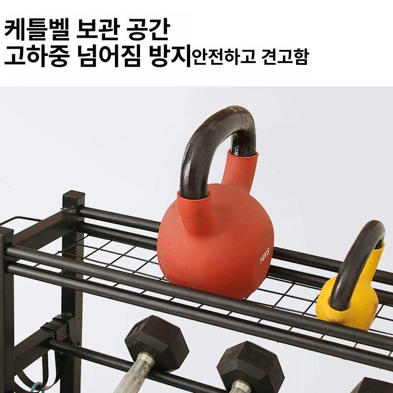 홈짐 운동기구 수납함 폼롤러 요가매트 거치대 피트니스 용품 정리 수납 - 상세 이미지 5