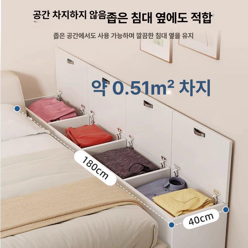 침대틈새 수납장 위로여는 선반 침대 우드 싱글침대 열리는 수납 - 상세 이미지 5