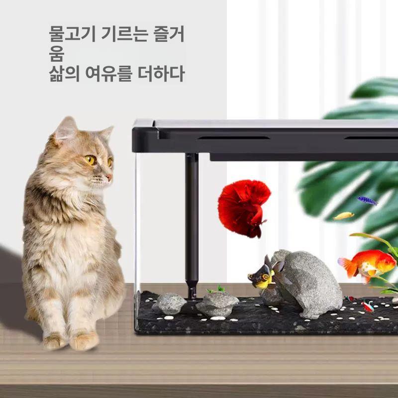 대형 아크릴 수족관 금붕어 구피 사육장 물고기 어항 가정용 거실 인테리어 투명 수조 - 상세 이미지 5