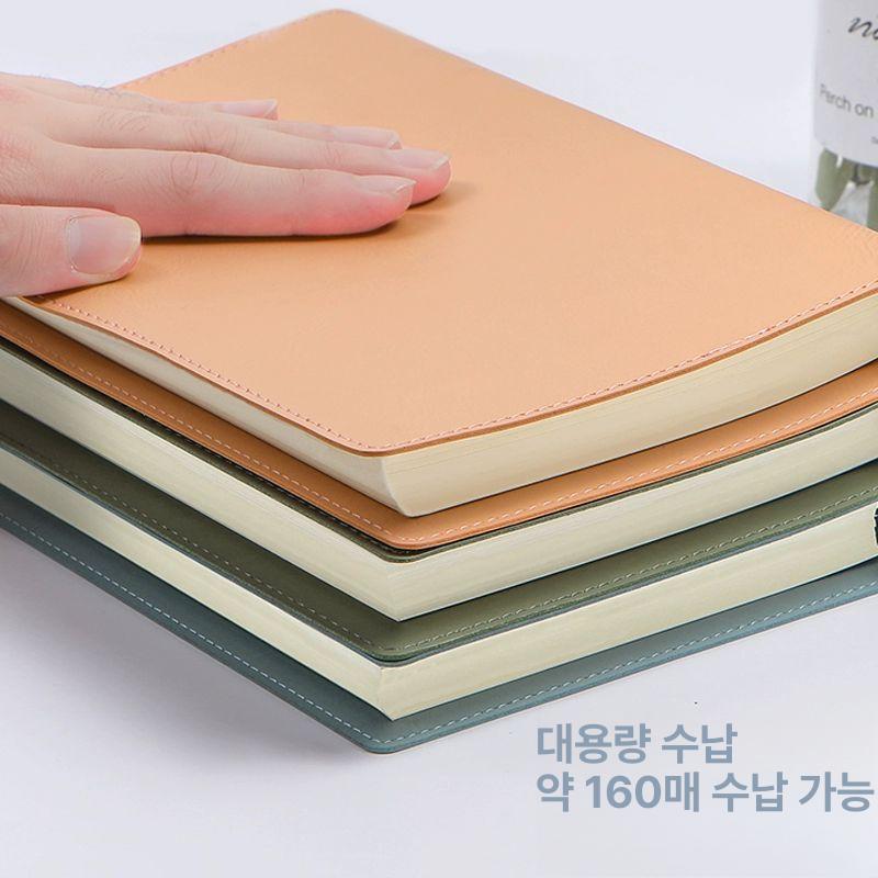 6공다이어리 다이어리바인더 가죽 기본 소프트커버 책커버 회사 사이즈 일기장 - 상세 이미지 3