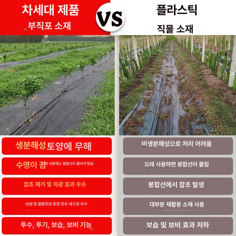 두꺼운 제초매트 반사 텃밭 과수원 비닐 매트 장벽 묘목 폭 침대매트 절단 농사용 정원 - 상세 이미지 5