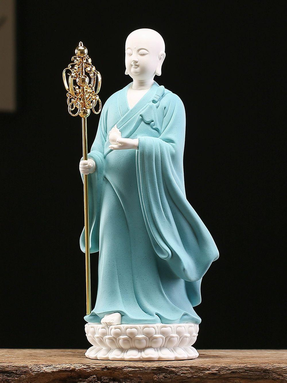삼존 불상 명상 석가모니 불교굿즈 인테리어 수행 관음 소품 목조 부처님상 - 상품 이미지