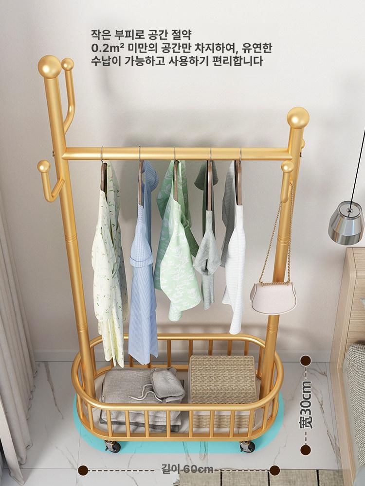 이동식행거 옷걸이 스테인레스 의상실 선반 수납 원룸 보강 이동 의류 바퀴 옷가게 스튜디오 - 상세 이미지 5