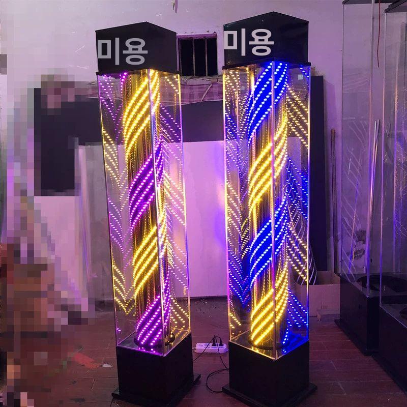 회전 간판 미용실 스탠드 야외 조명 블랙 배너 이발소 포스터 입간판 싸인볼 거치대 메뉴판 - 상세 이미지 5