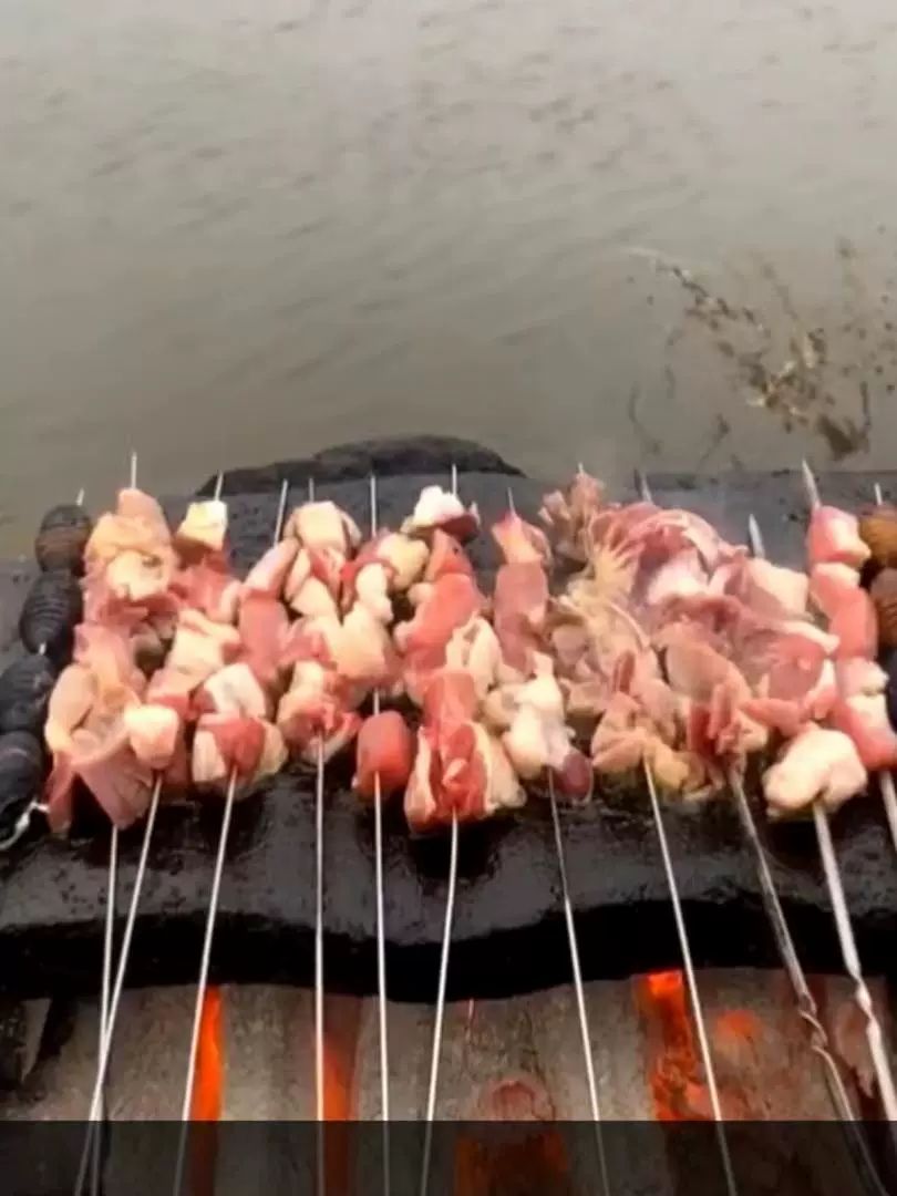 천연석 고기불판 비정형 구들장돌 평방 맥반석 화산석 바베큐 구이판 손잡이 불규칙 - 상세 이미지 3