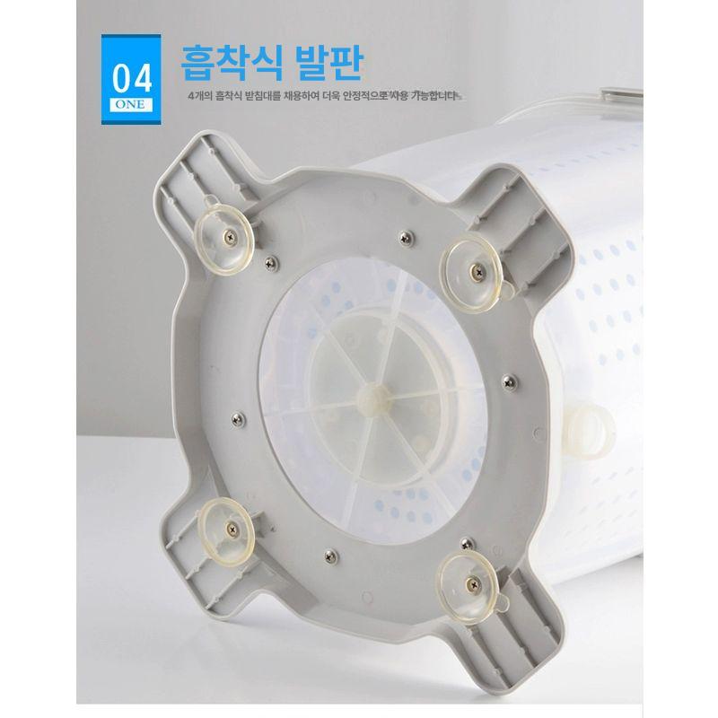캠핑 미니탈수기 세탁 무동력 탈수통 수동탈수기 수건 행주짤순이 무전원 손빨래 건조 - 상세 이미지 4
