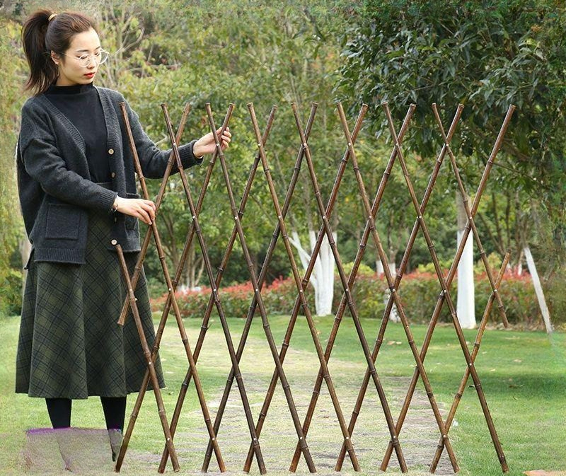 대나무 펜스 정원 옥외 옥상 담장 야외 울타리 장식 싸리 높이 파티션 화이트 방부목 - 상품 이미지