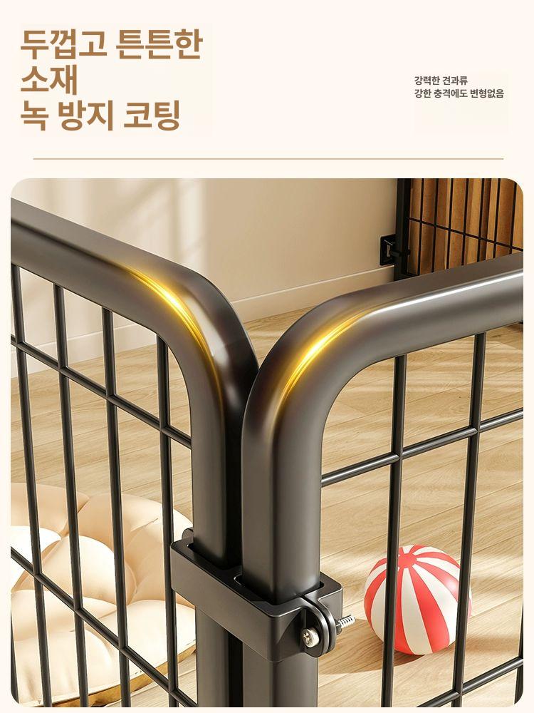 대형견 울타리 철제 조립 모델 개집 케이지 하우스 철망 스텐 철장 야외 반려견 집 사각 - 상세 이미지 2