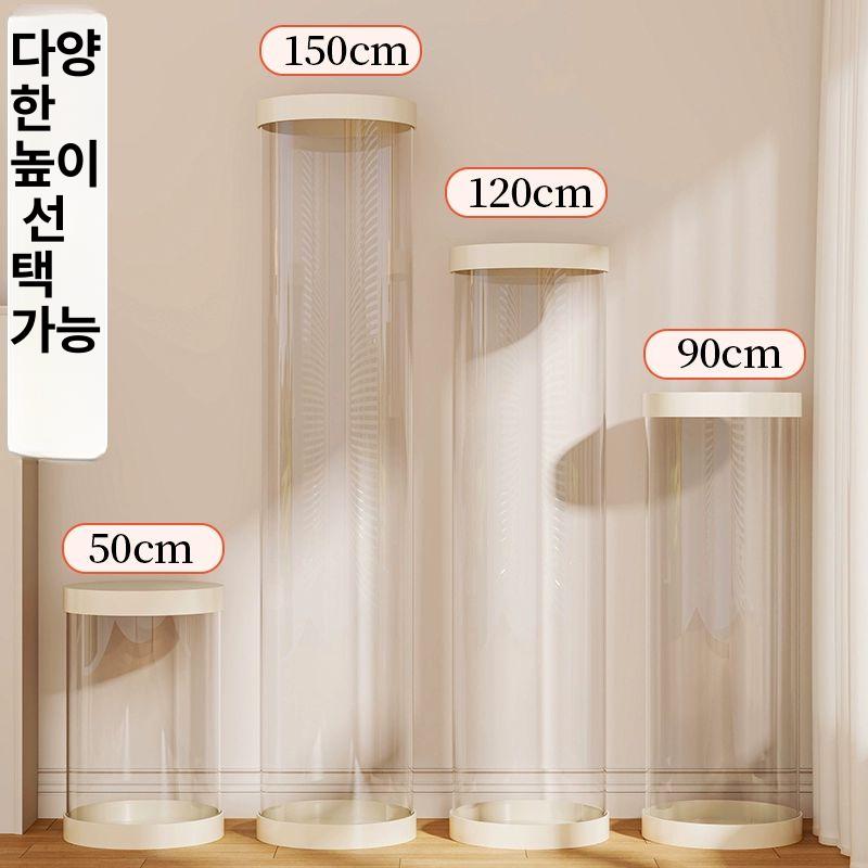 원형 인형정리함 인형보관 보관통 솜인형 소품 투명수납함 투명리빙박스 인형수납함 - 상세 이미지 5