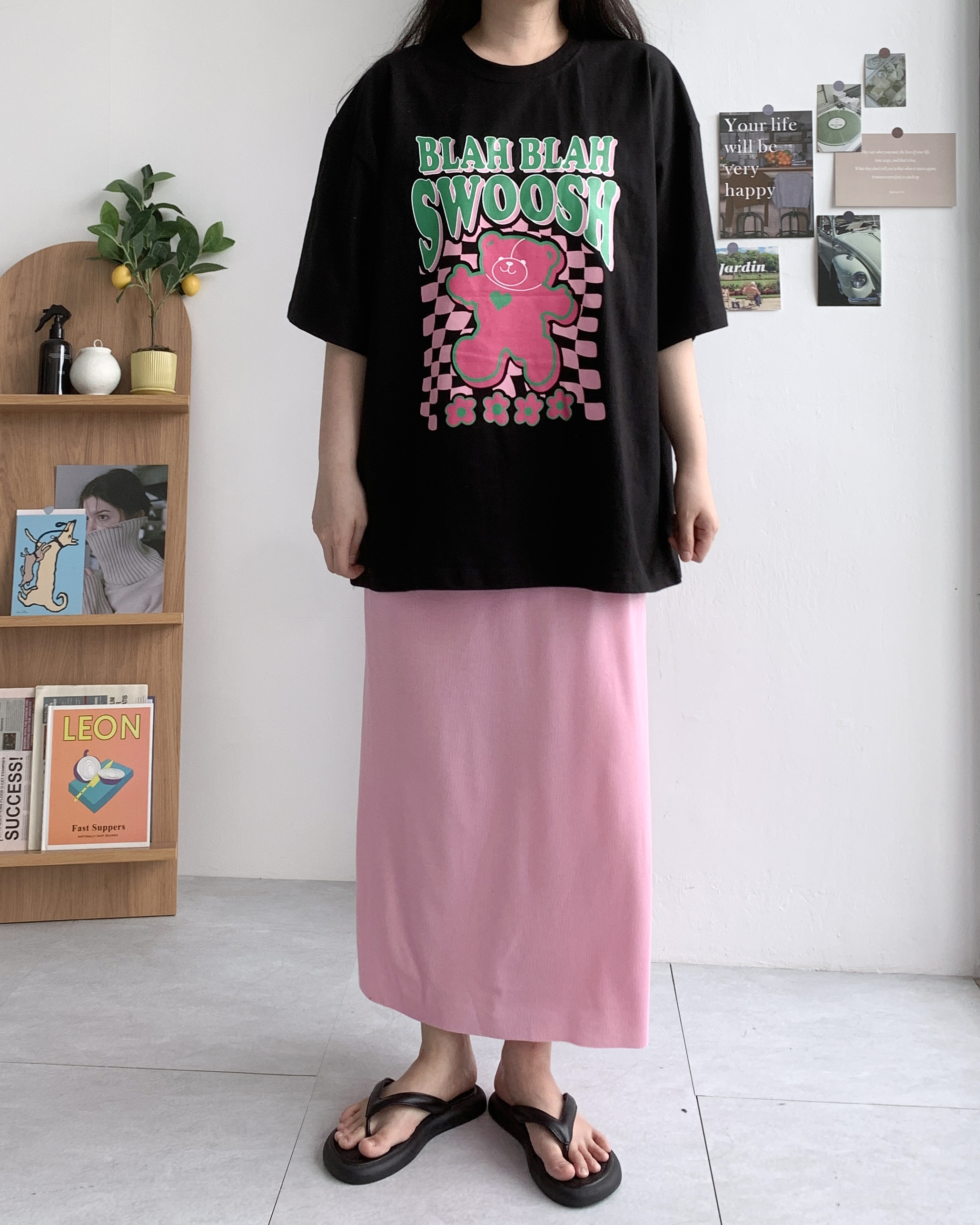 [1+1] 6COLOR 밴딩스커트 여름롱치마 임산부치마 - 상세 이미지 4