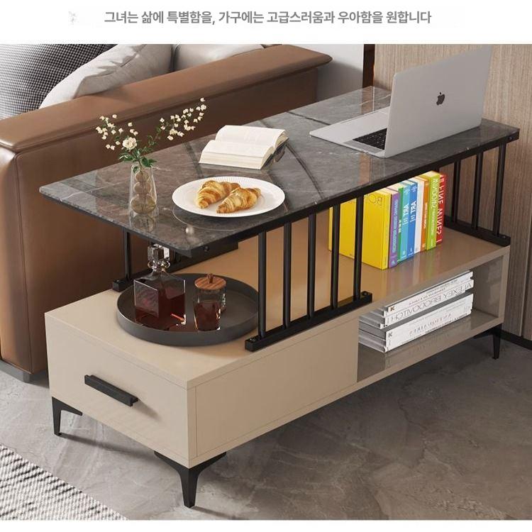 거실 쇼파 철제 보조 티테이블 창가 사이드테이블 틈새 바퀴달린 북유럽 수납 침실 - 상세 이미지 2