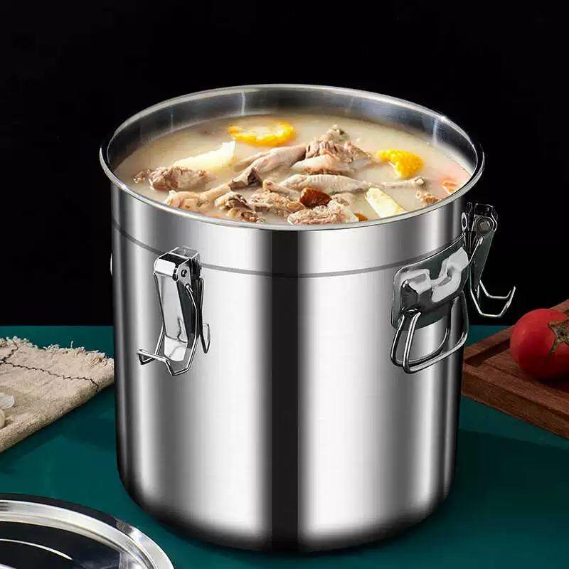 스텐인리스 냄비 업소용 보관 다용도 보관통 국통 용기 식당 스텐들통 인덕션 찜통 대용량 - 상세 이미지 2
